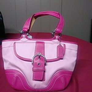 Small coach bag......pink & light pink